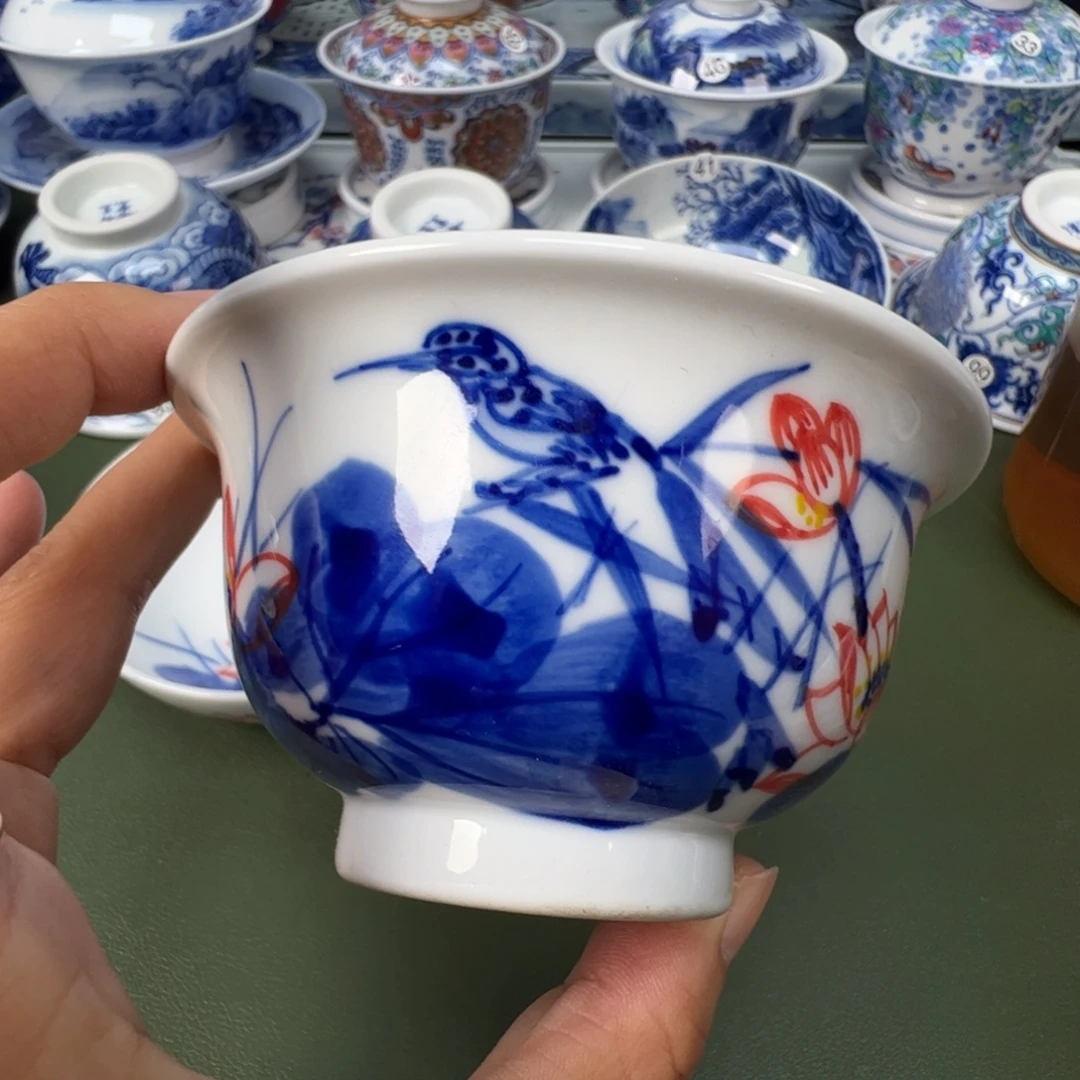 陶瓷景德镇纯手工纯手绘茶具木木57