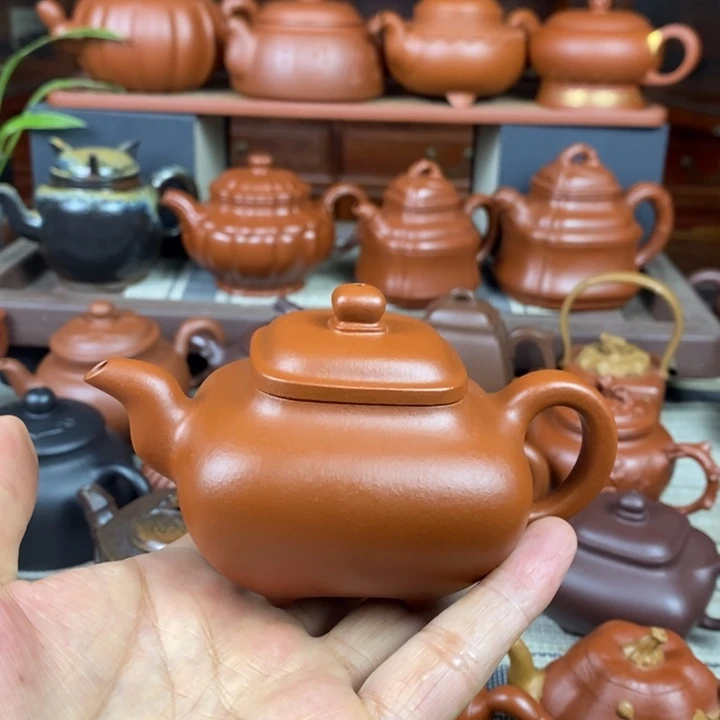 茶壶紫砂四方传炉160-220cc原矿赵庄朱泥双十二特价