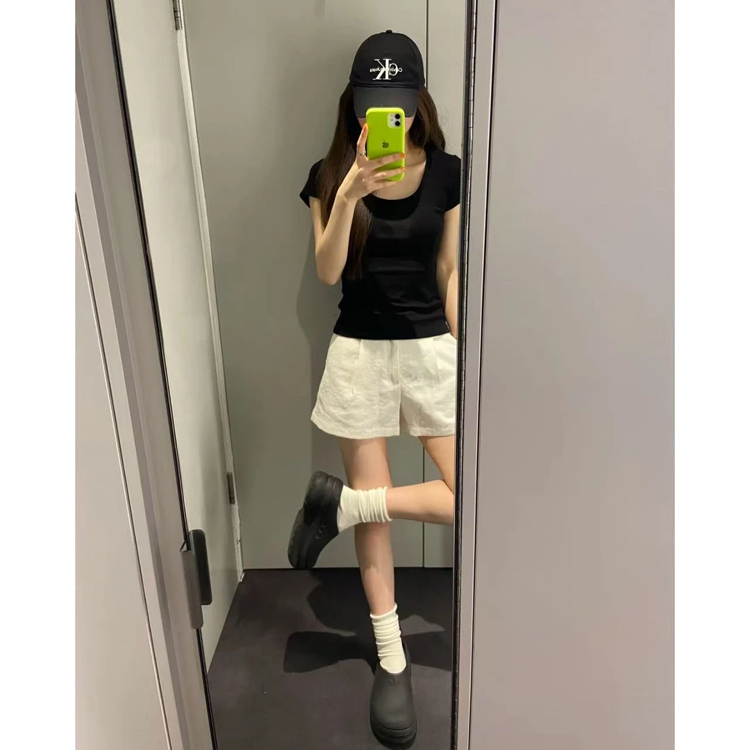 徐秋阳  简单美（小版型）春夏新款百搭时尚休闲显瘦短袖12220