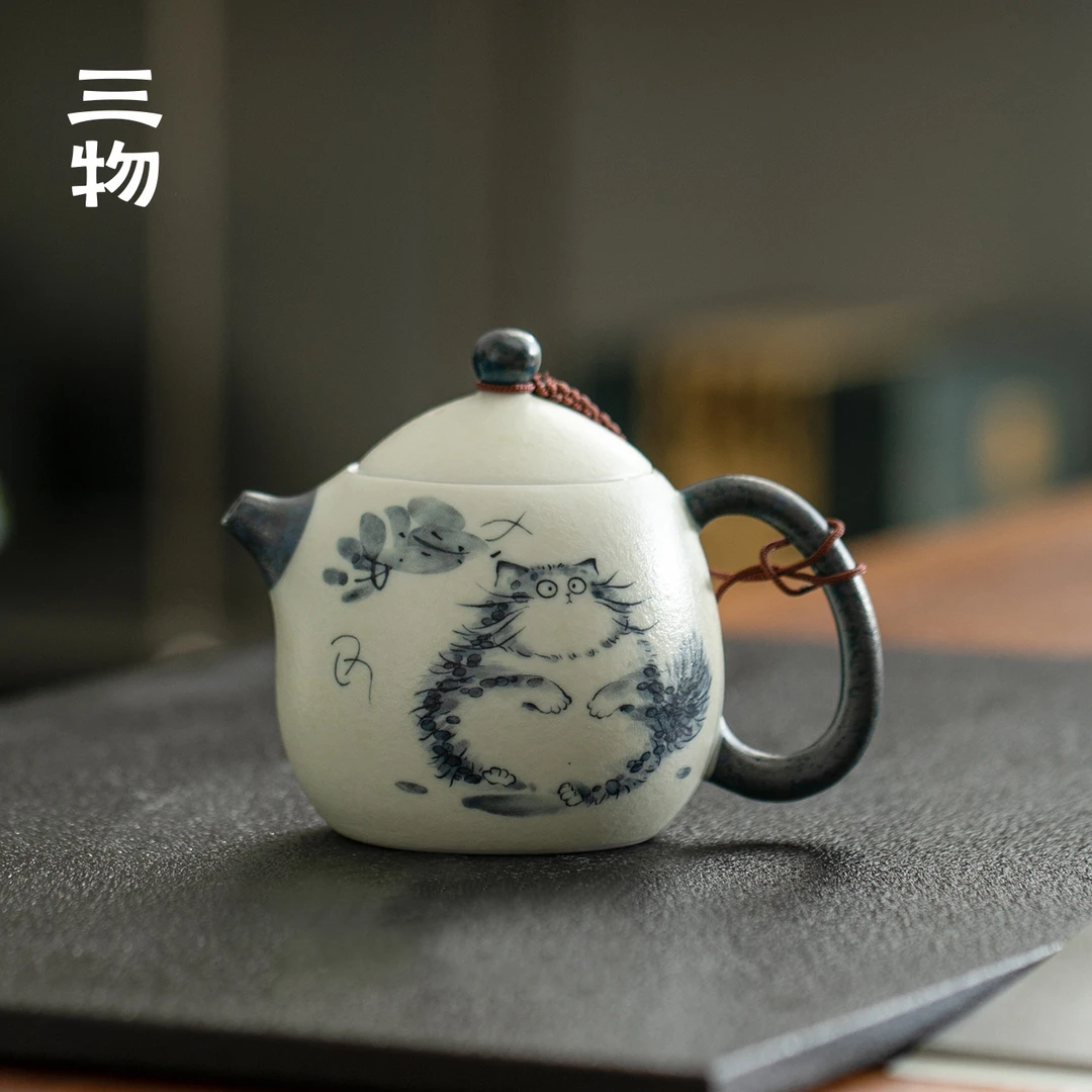 南山先生 福猫龙蛋壶 陶瓷泡茶专用小茶壶高档创意功夫茶具喝茶壶