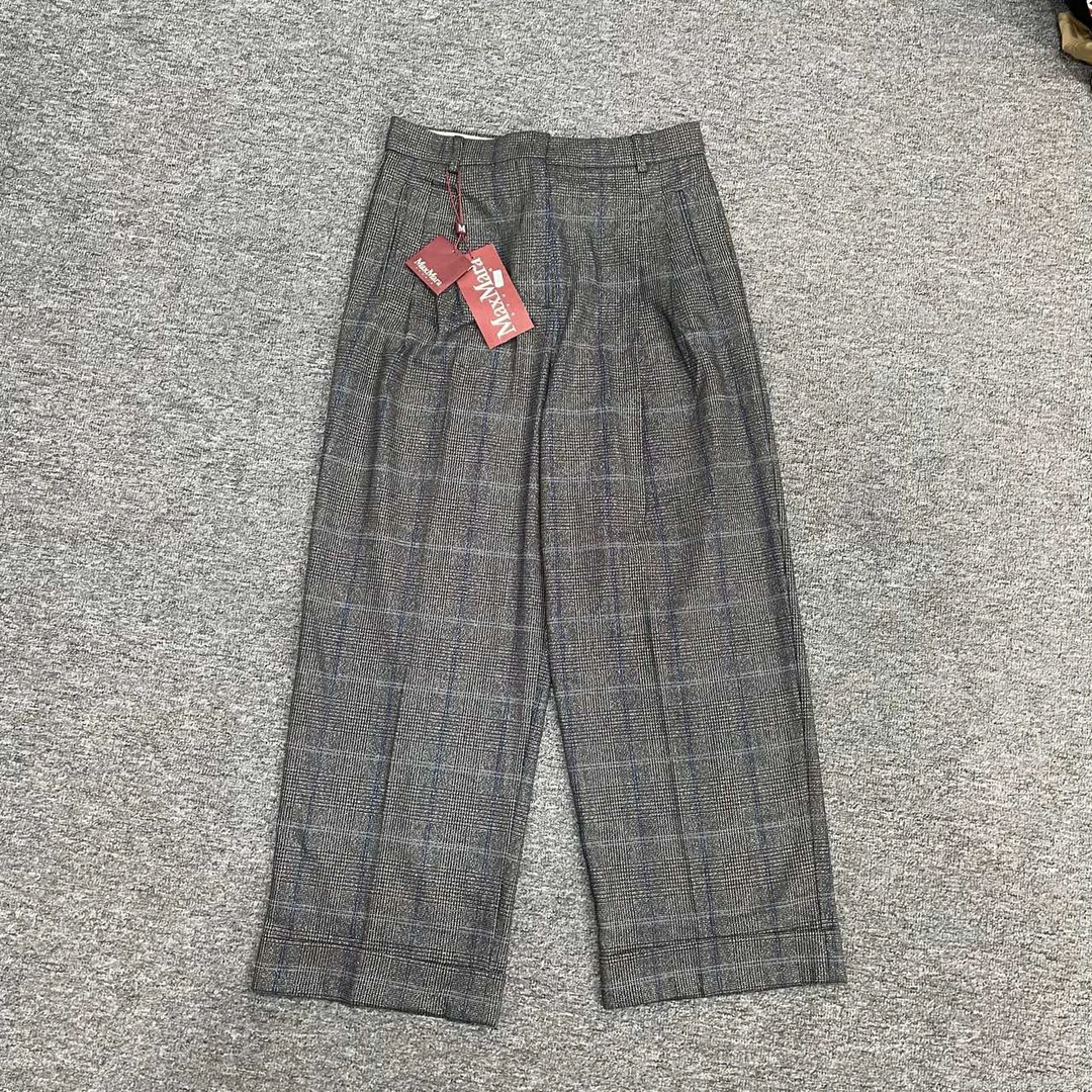 全新未使用 MaxMara maxmara 格纹西装裤 全新40码