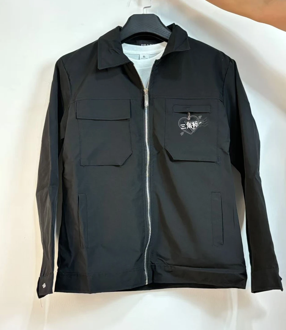 PD网红同款男士爆款翻领外套潮牌百搭休闲拉链夹克修身痞帅潮流