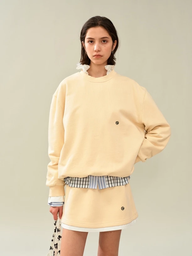 【BAI】小众设计青春洋气宽松慵懒卫衣9105