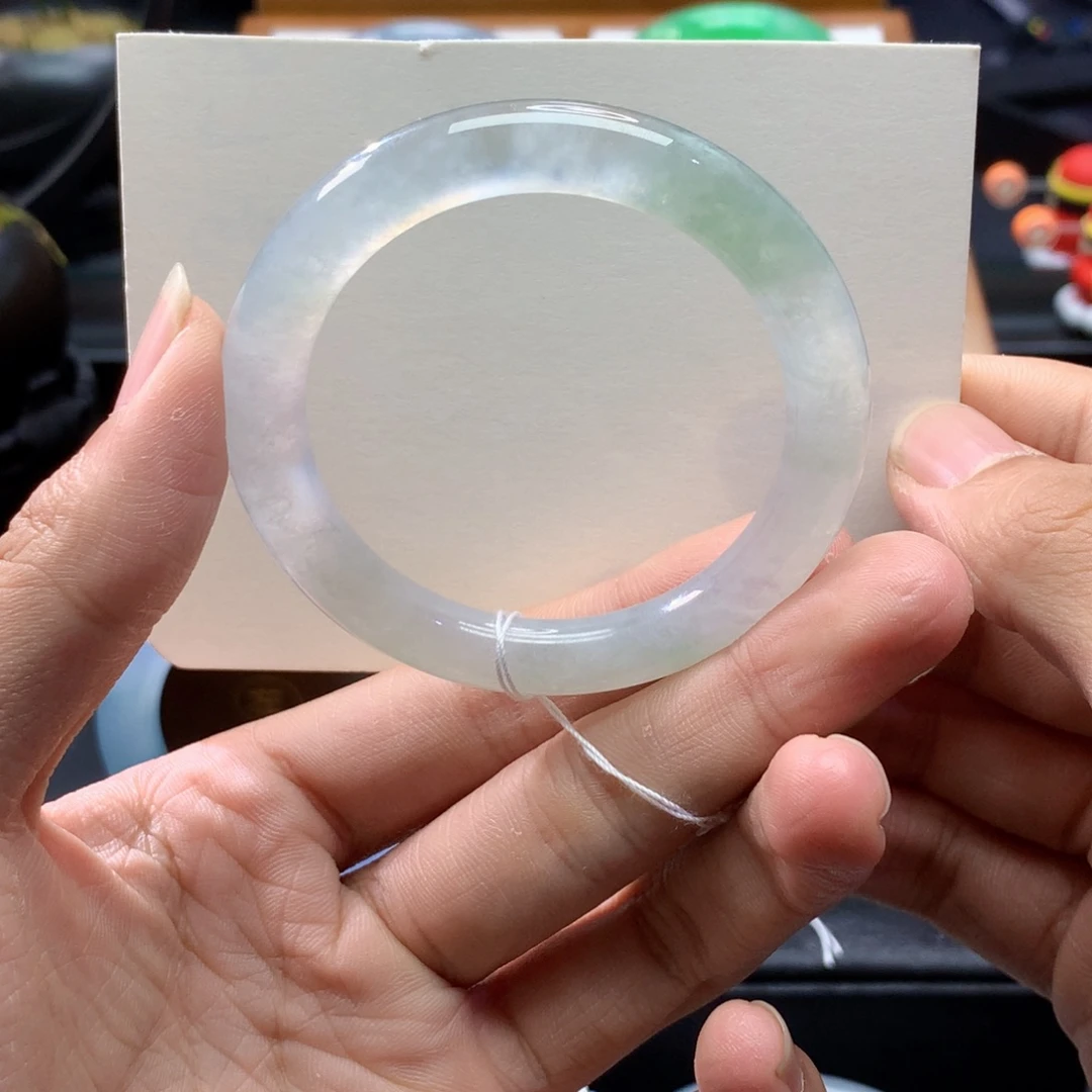 翡翠未镶嵌手镯圆条51圈