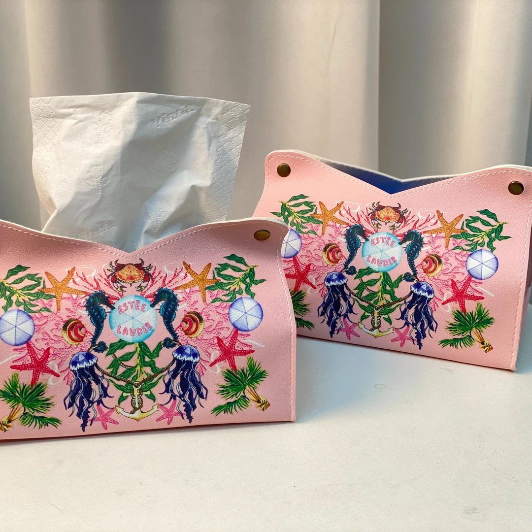 家用客厅皮革纸巾盒厨房桌面防水防油