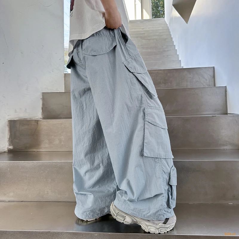 男童夏季工装长裤2025新款男孩防蚊裤中大童夏款薄款裤子1527