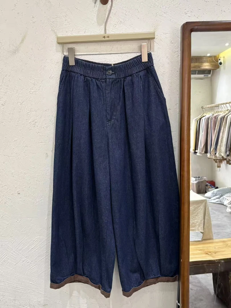 米多多  椿涧#88775#日系复古百搭长裤