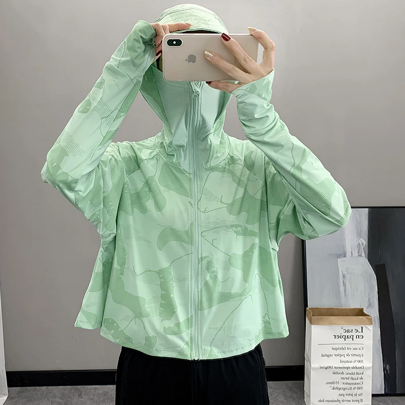 防晒服女外穿防紫外线披肩冰丝透气皮肤衣防晒衣薄款外套