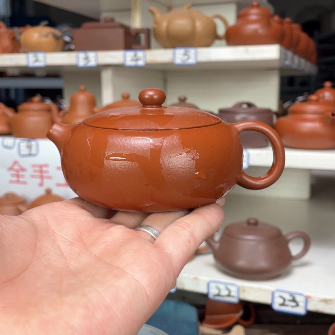 紫砂茶壶小煤窑朱泥全手工160毫升