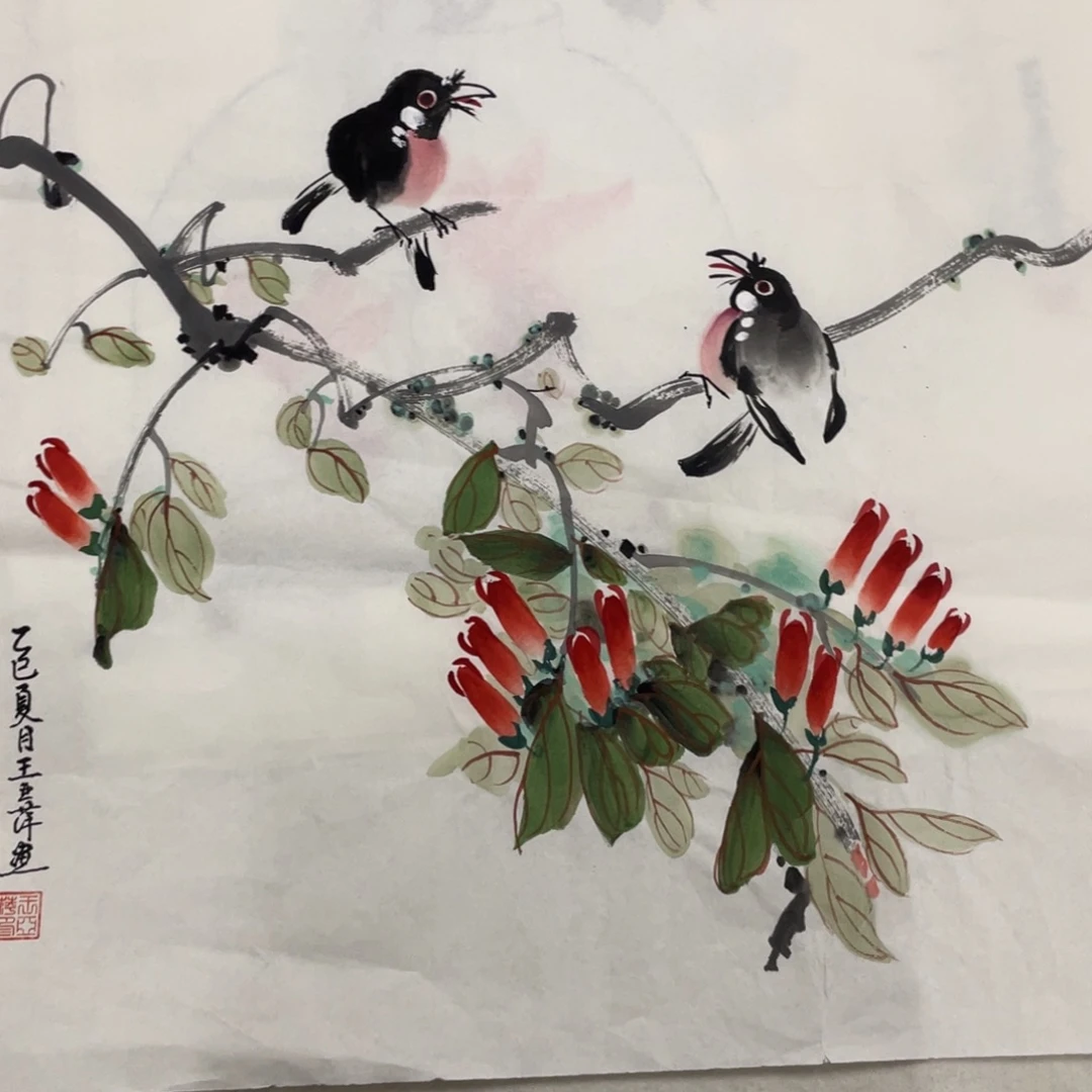国画王亚萍老师绘画