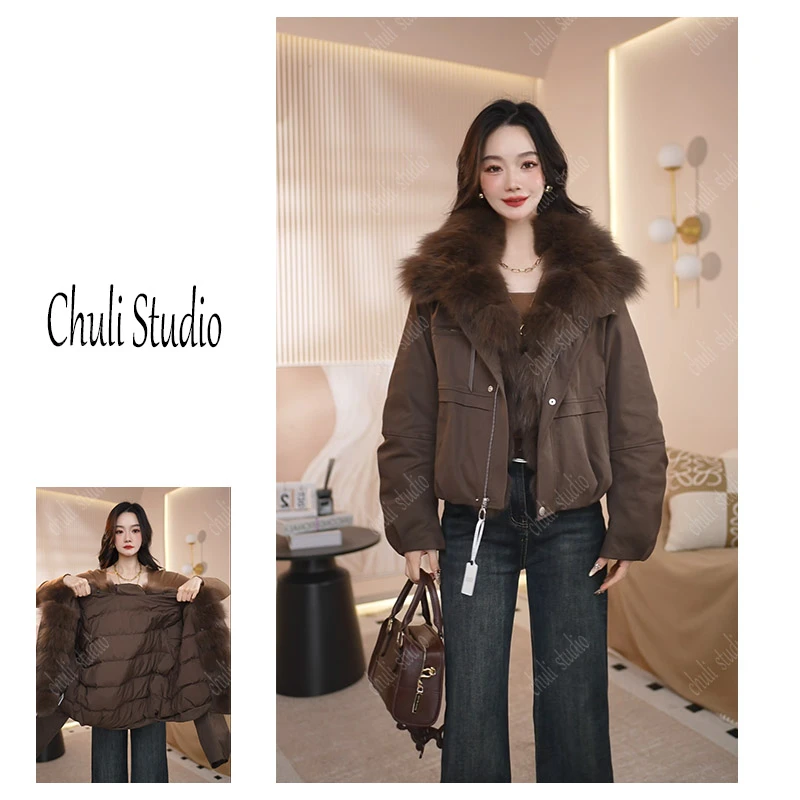 【ChuLi】专柜品质新款派克羽绒服大毛领保暖百搭时尚外套