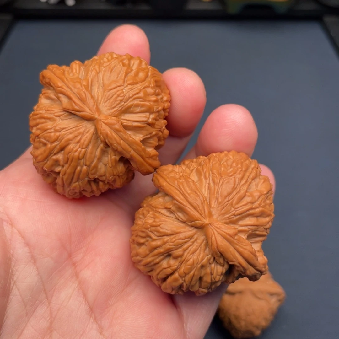 文玩核桃把件全品无修41球白