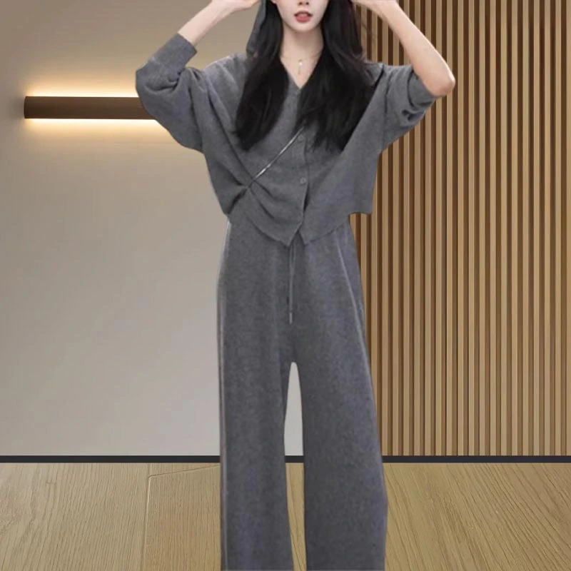 设计感女装时尚休闲套装上衣2025年春秋季新款长裤两件套百搭小众