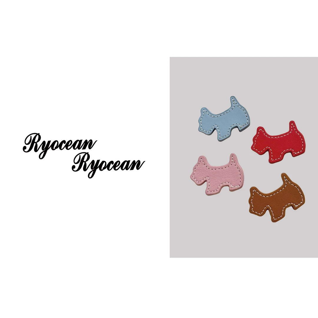 RYOCEAN 真皮小狗鸭嘴夹发夹头饰