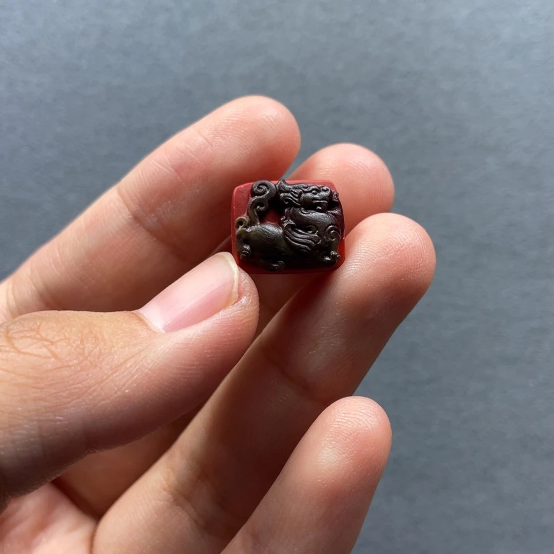 心***物南红玛瑙配饰未镶嵌12.8mm