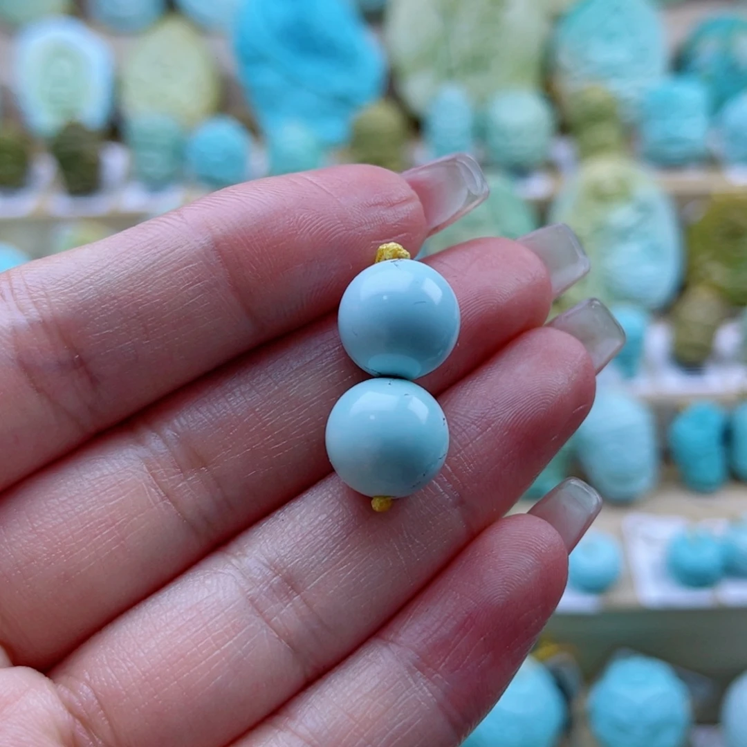 绿松石未镶嵌珠宝奇石12mm