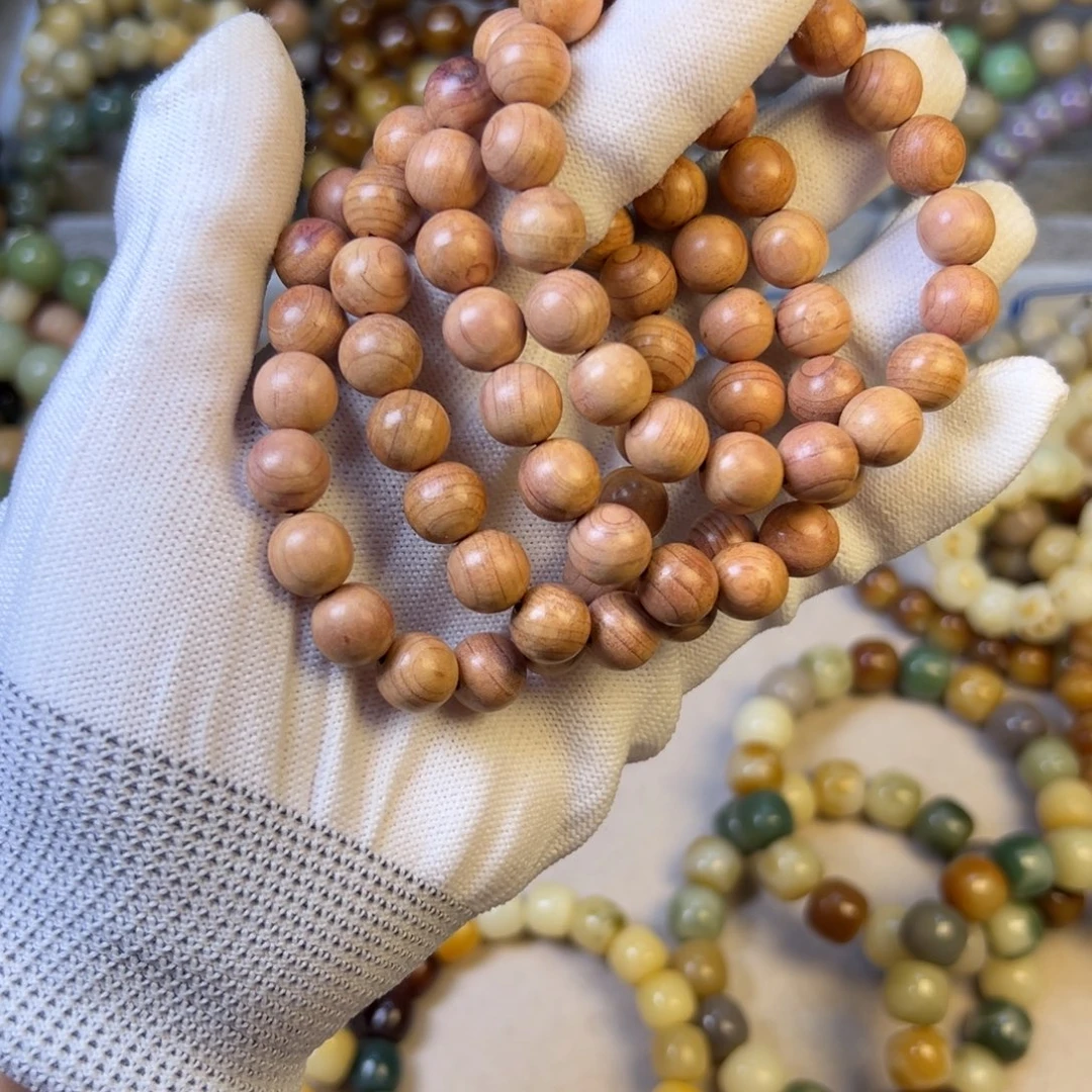 菩提根/象牙果手串血柏圆珠卡10