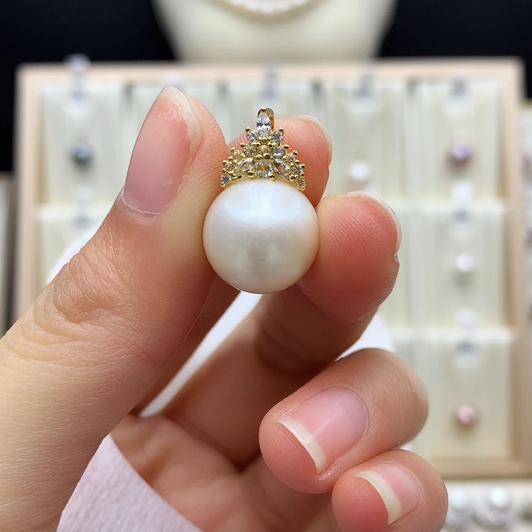 项链合金淡水珍珠