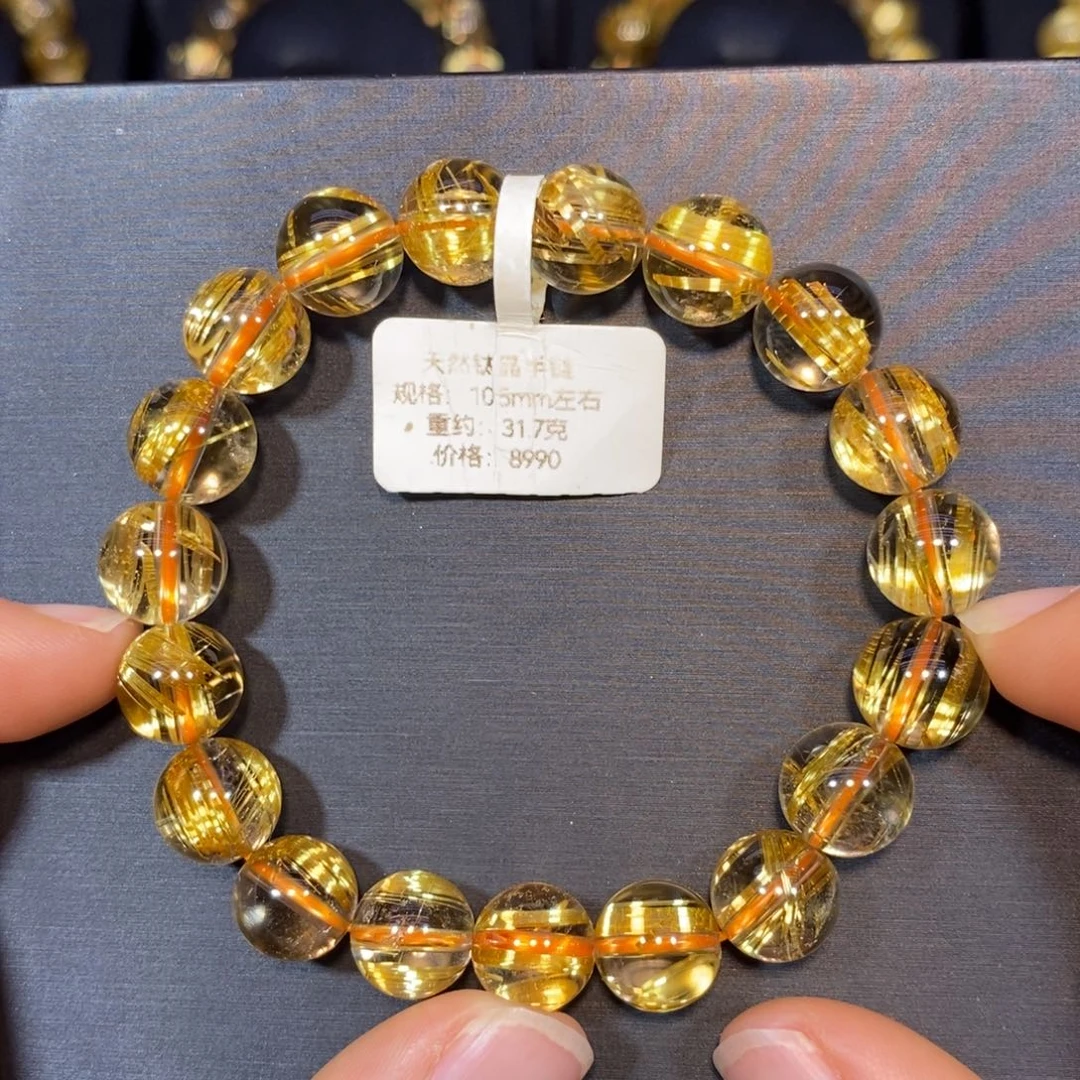 Y***m未镶嵌水晶手链钛晶手链10.5mm瑾