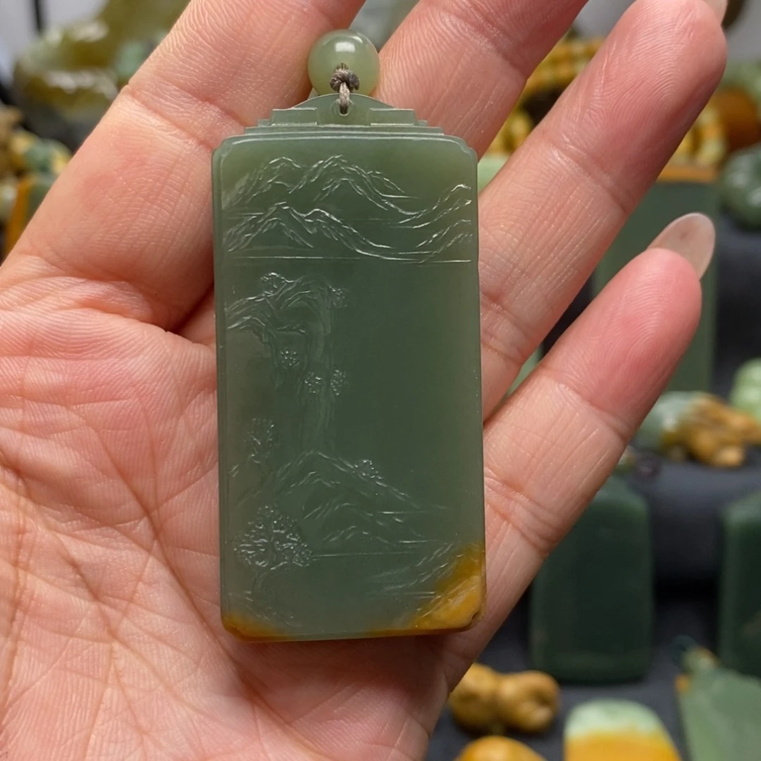 岫岩河磨玉（透闪石质玉）未镶嵌挂件
