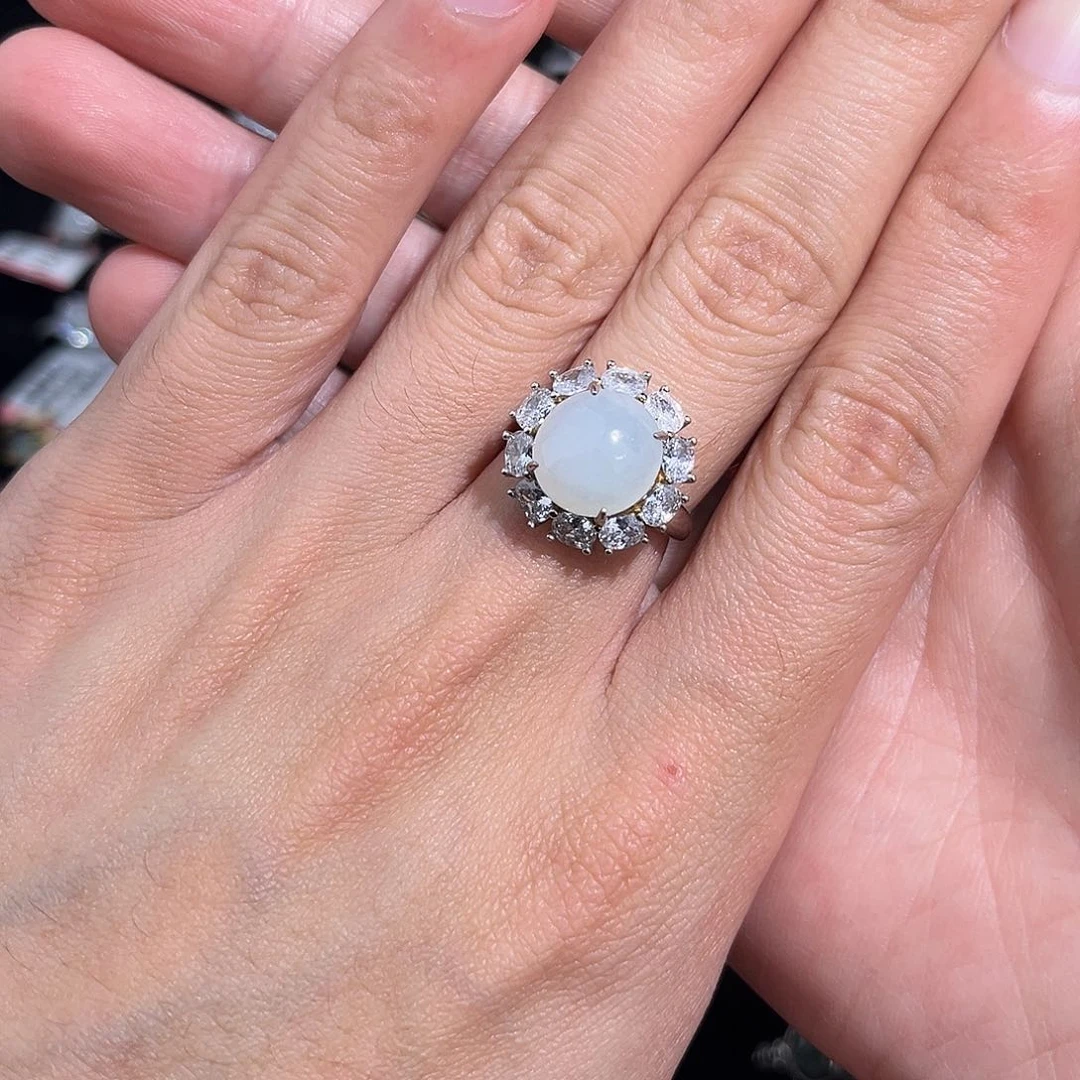 翡翠戒指银S925镶嵌hhnjkk