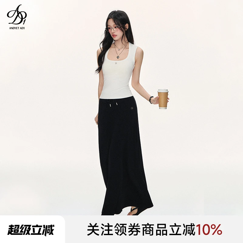 ANDYET AD1U领宽肩带背心吊带女夏修身打底无袖T恤ADBX24B102062