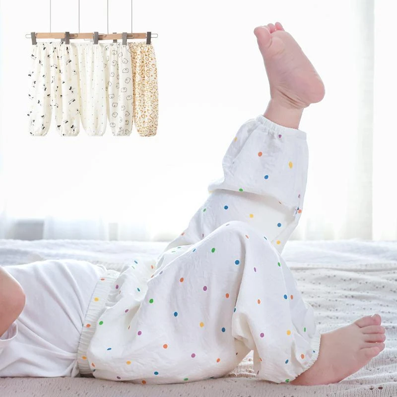 夏季儿童防蚊裤宝宝休闲卡通长裤婴幼儿薄款灯笼裤1-2岁大屁屁裤
