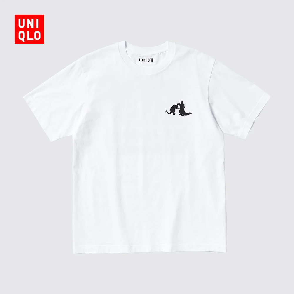 优衣库男装女装情侣UT哥斯拉70周年印花短袖T恤圆领476661