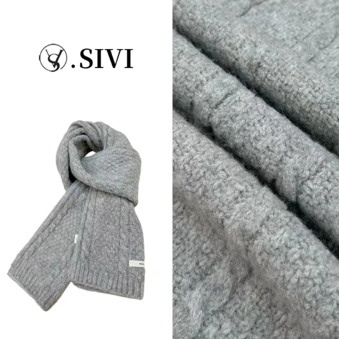 【熙薇品牌】2024秋冬新款设计师时尚百搭小众气质围巾F6794