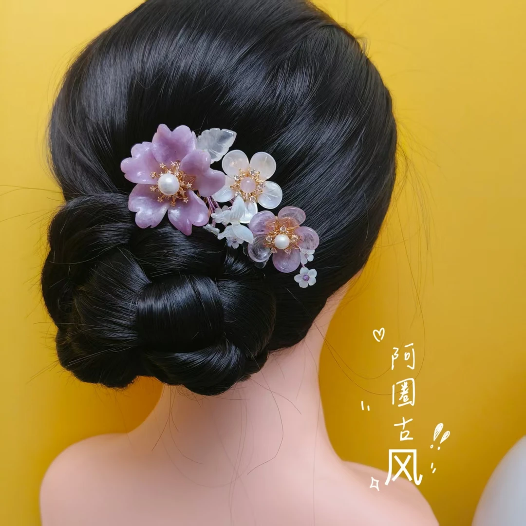 阿圈国风手工气质女童古风韩式民族风簪发发簪成人