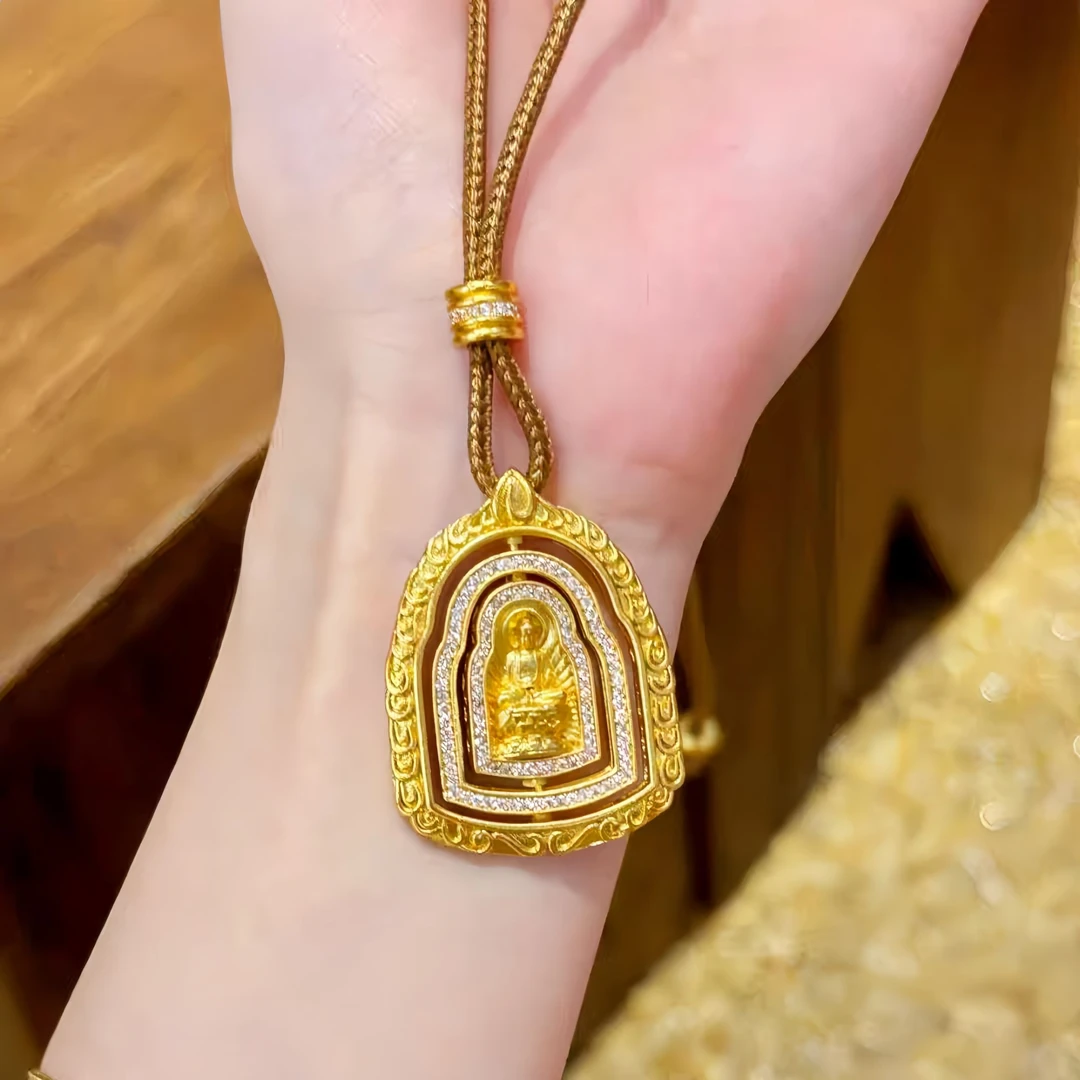 新中式 旋转大日如来吊坠