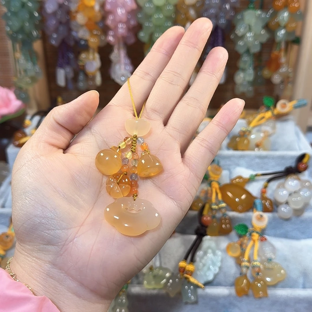 玛瑙/玉髓手机挂件未镶嵌