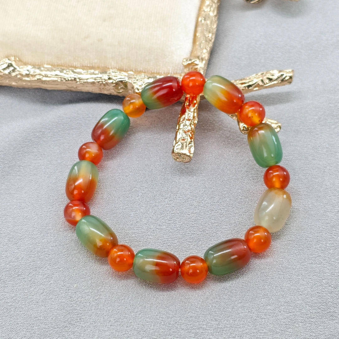 时尚孔雀玛瑙手串/HG-MNSC-19（多样性发货）