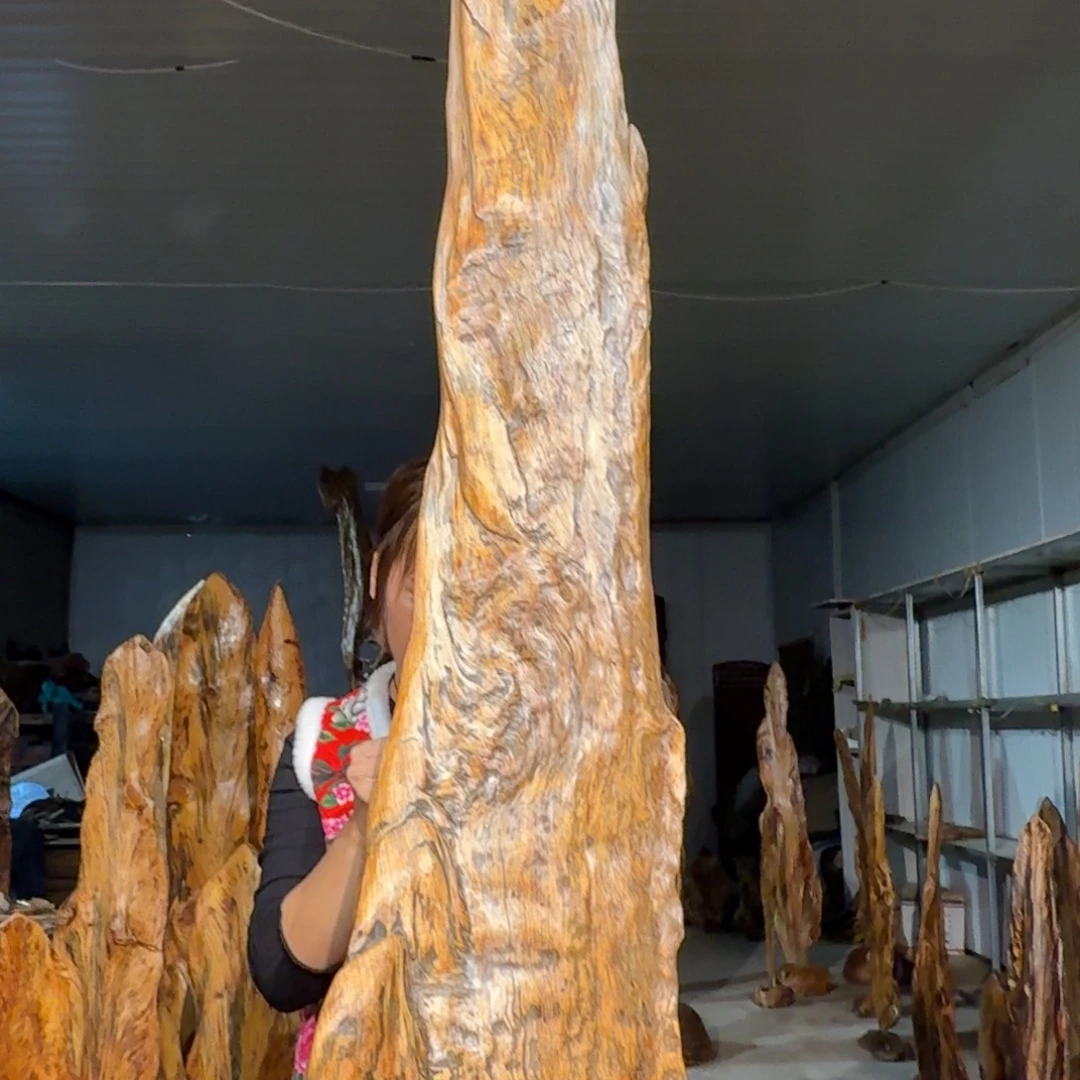 担***当木佳友琥珀木摆件19