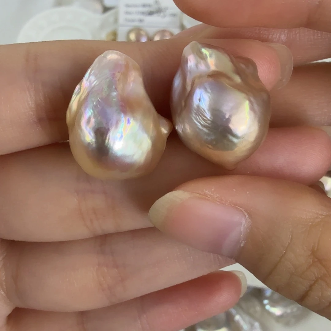 小***记淡水珍珠耳饰银S925镶嵌