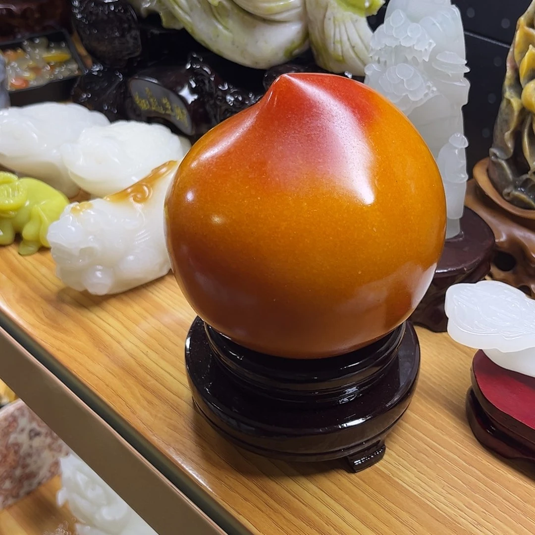 石材神***哥新疆五彩石桃子