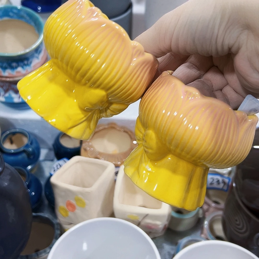 有孔外贸尾单陶瓷花盆凑单10米包邮