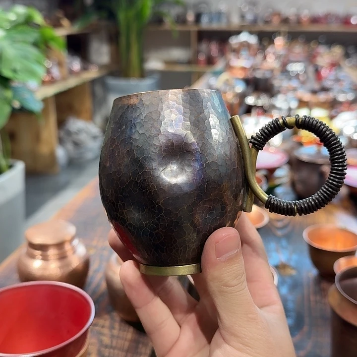 紫铜手工制作杯子