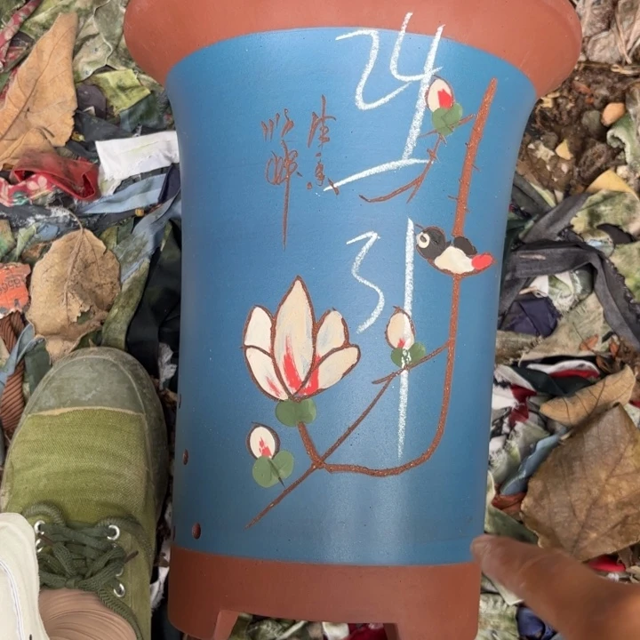 紫砂花盆紫砂的花