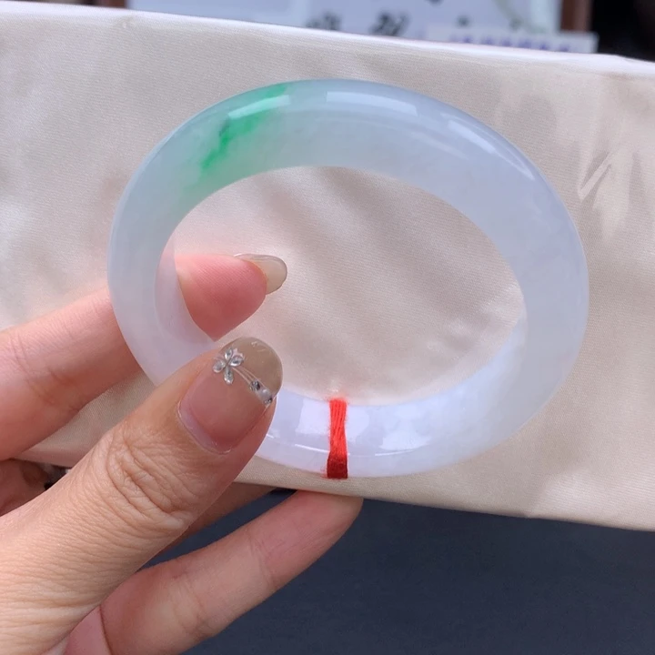 翡翠手镯未镶嵌阳春白雪正圈19号