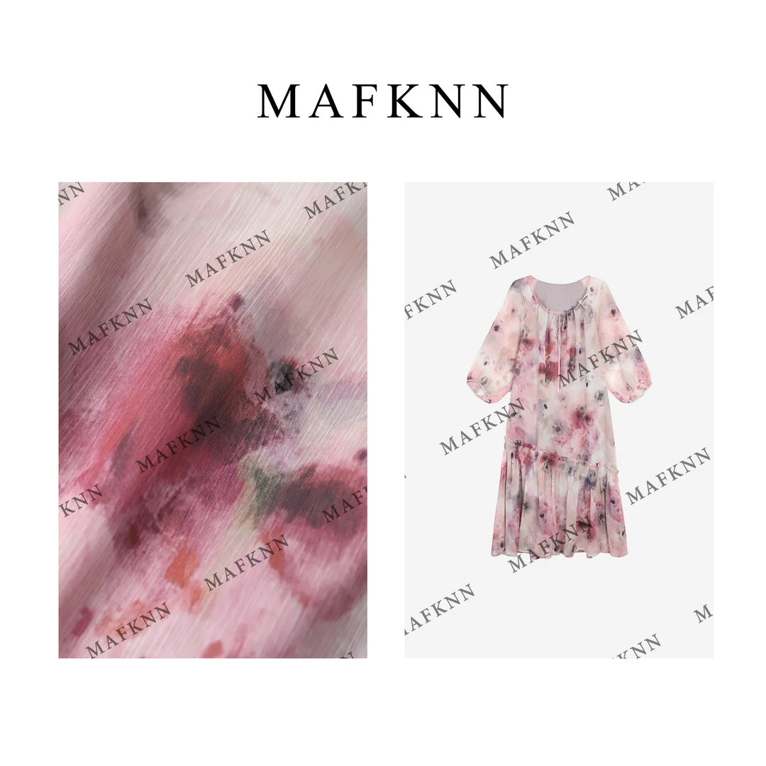 MAFKNN/玛肯时尚休闲简约百搭气质显瘦夏季连衣裙MK12190