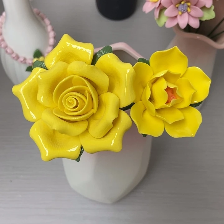 陶瓷手工制作陶瓷花