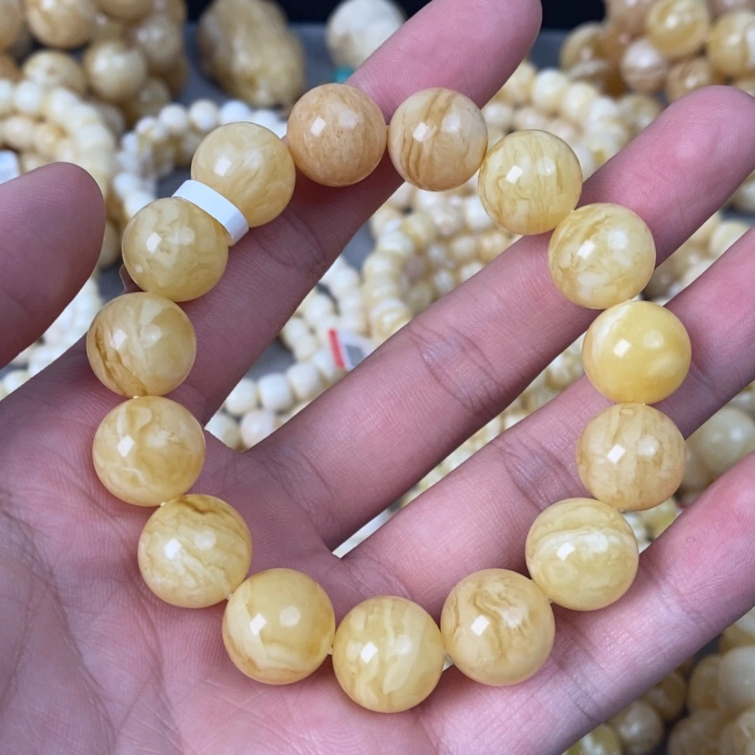 琥珀未镶嵌珠宝奇石14mm➕