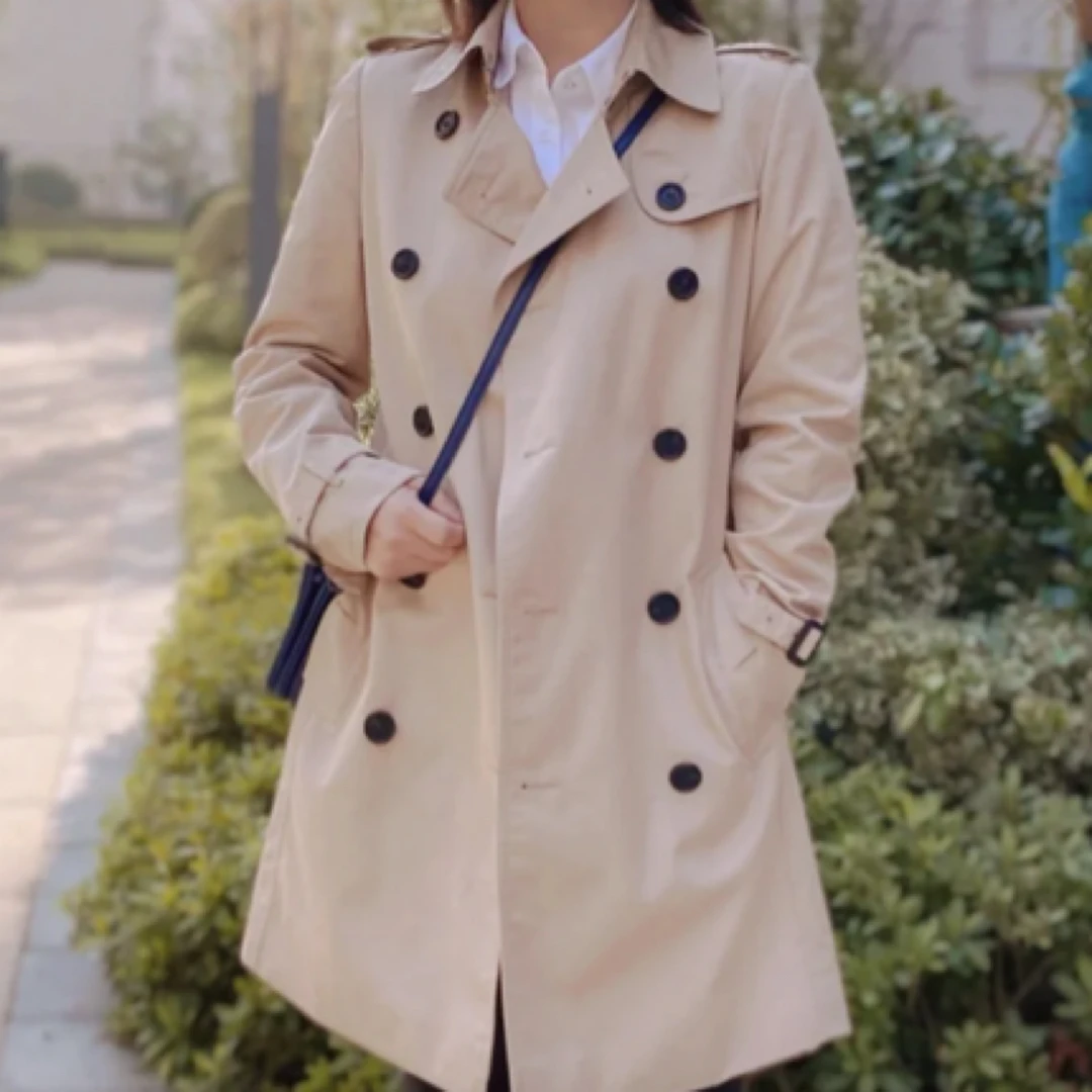 99新 BURBERRY/博柏利 Burberry经典款肯辛顿版型风衣 uk10