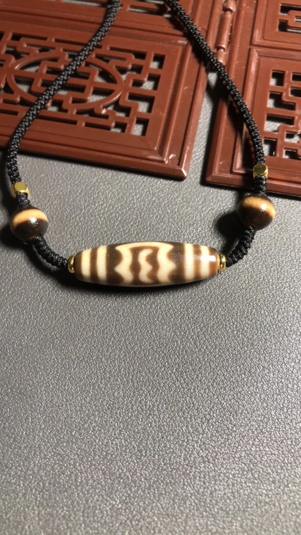 巴西老料大鹏鸟天珠玛瑙项链