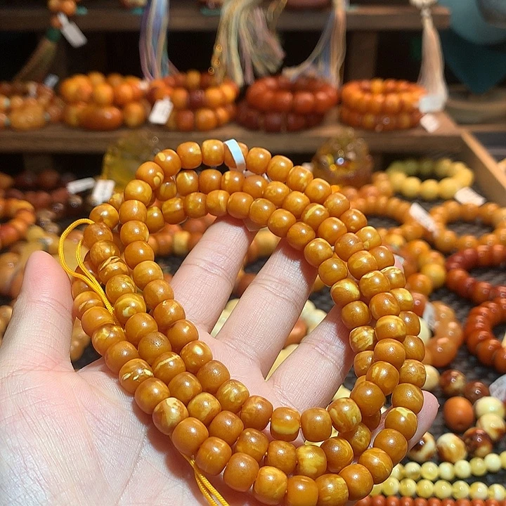 蜜蜡未镶嵌手链蜜蜡手链