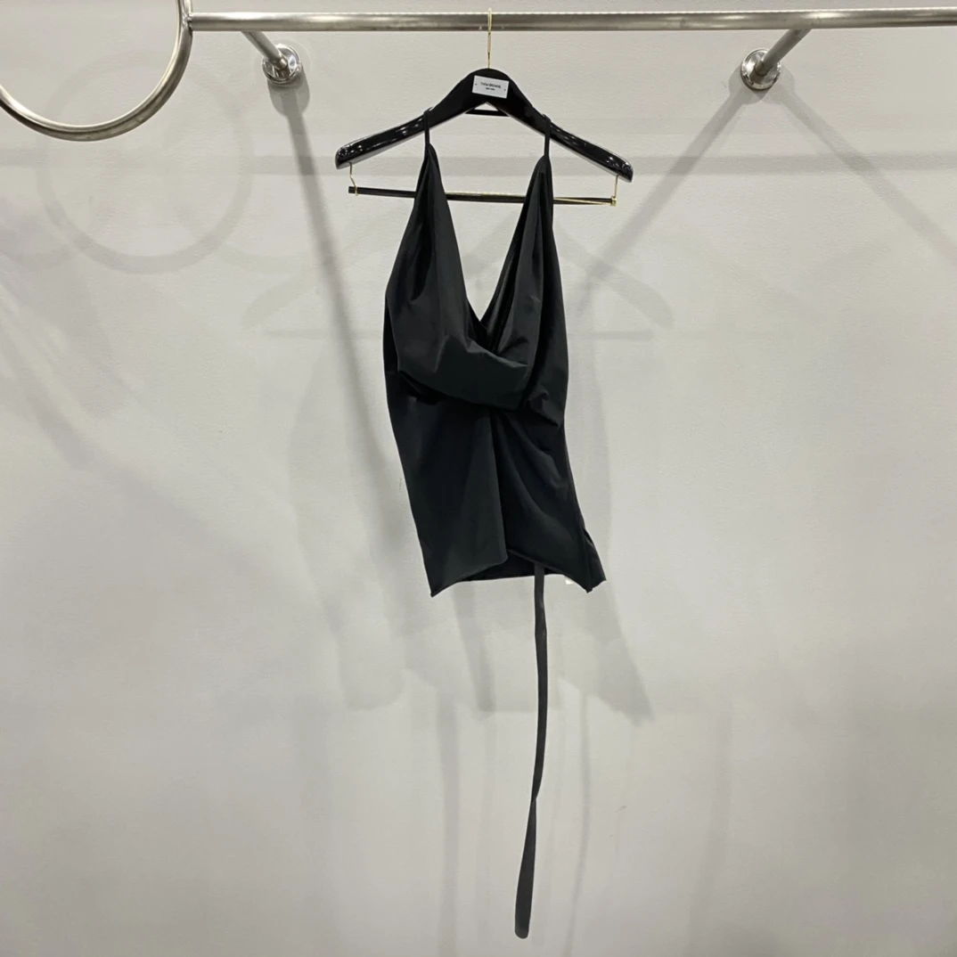 17HAL【暗黑先锋】RO风女士纯棉针织镂空性感小吊带背心上衣 22009