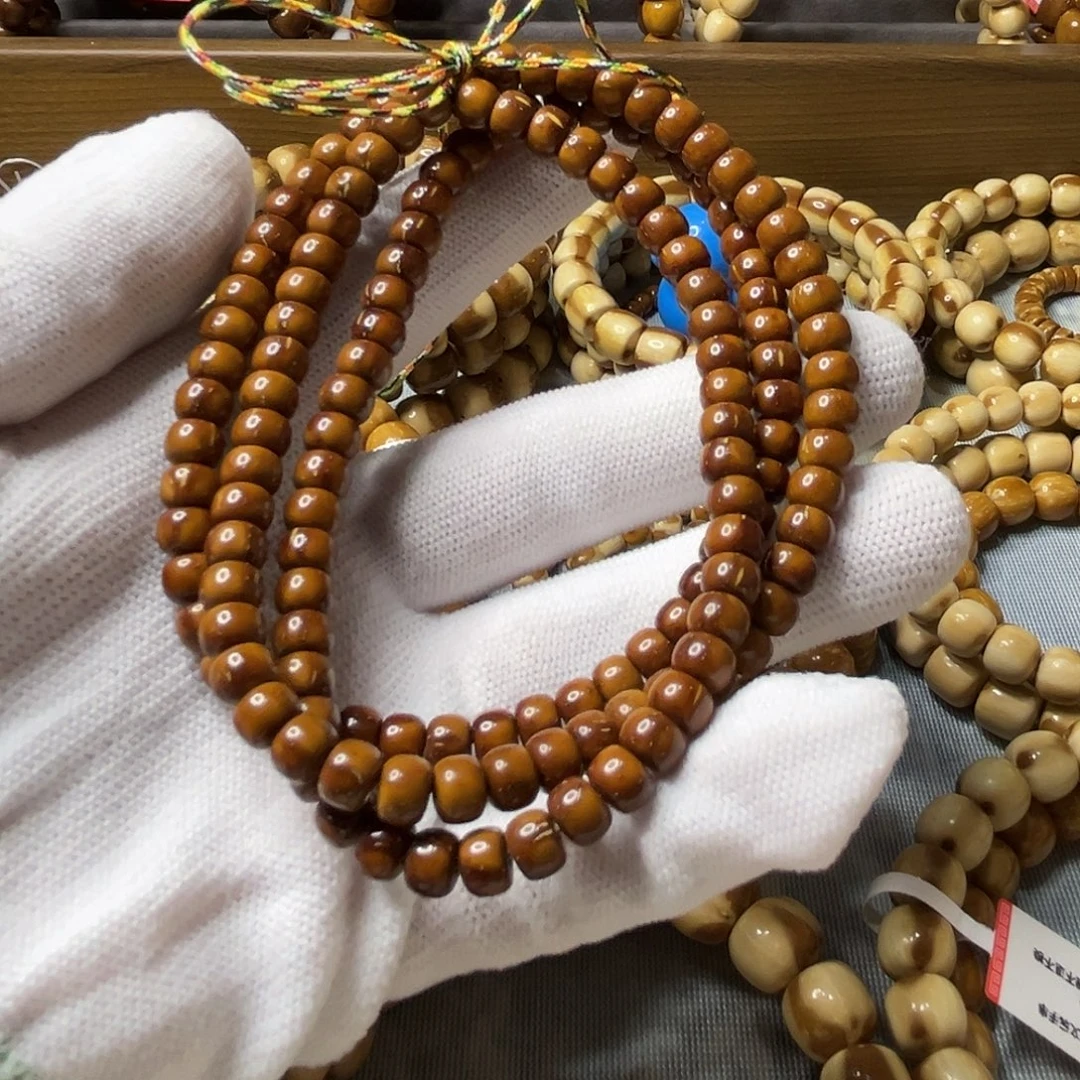 紫金鼠手串6.2纯肉长串纯色108紫金鼠