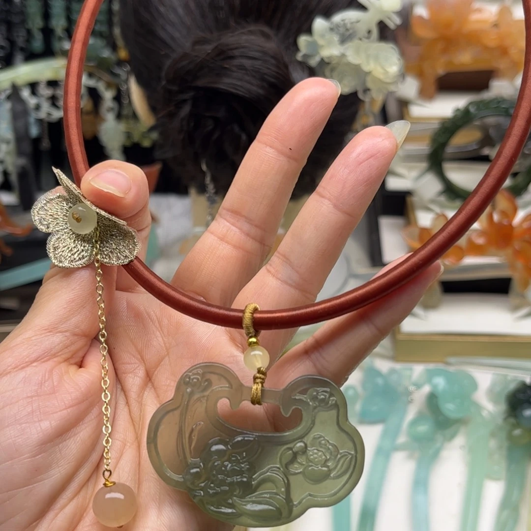 蛇纹石玉合金发簪