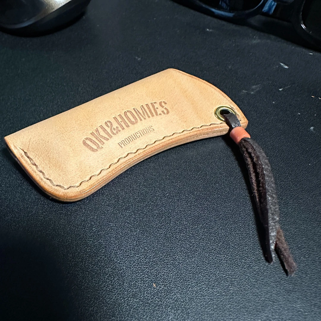 Qki皮质打火机套包挂件挂饰皮具牛皮